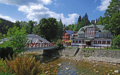 das bekannte Spindlermühle im tschechischen Riesengebirge