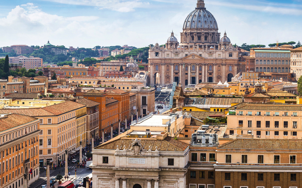 Rome and Basilica of St. Peter in Vatican