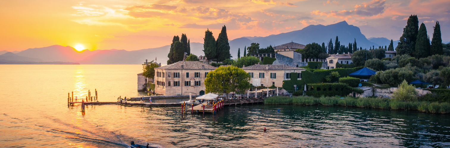 Punta San Vigilio bei Sonnenuntergang