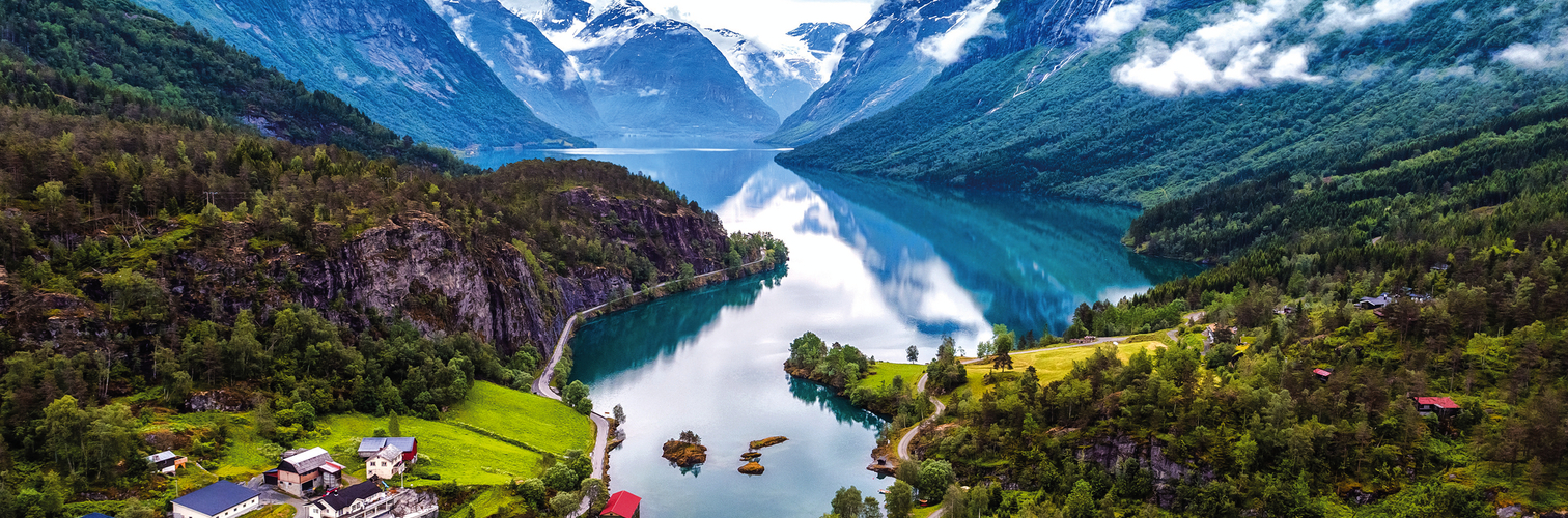 Beautiful Nature Norway aerial photography.
