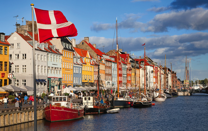 Copenhagen (Nyhavn district) in a sunny summer day