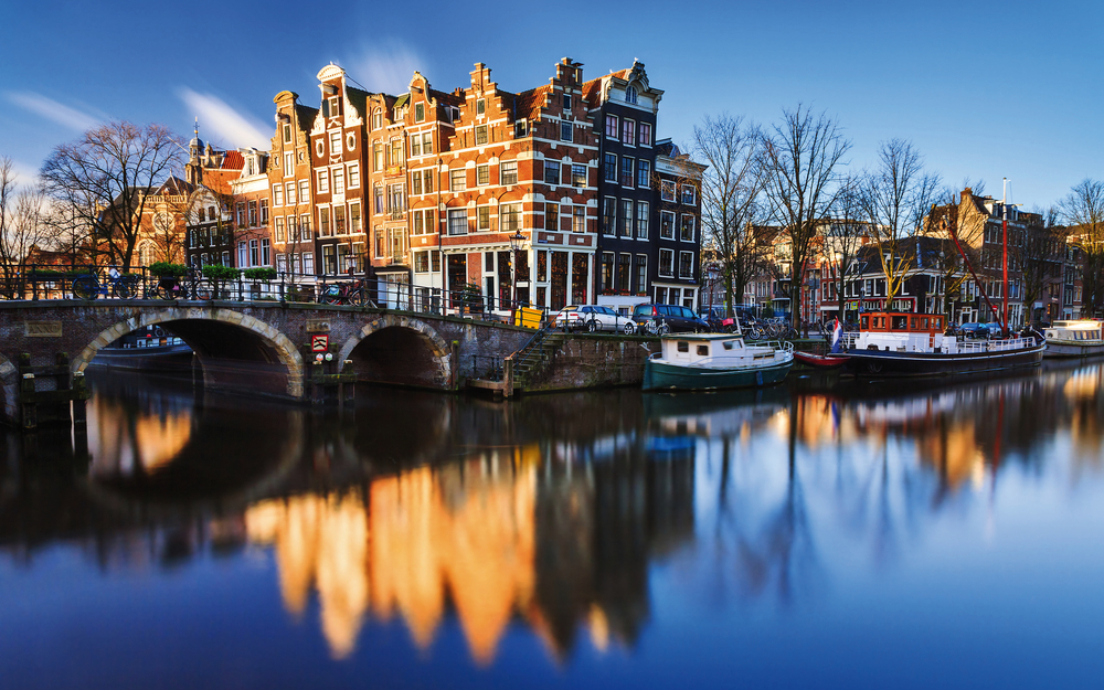 Beautiful image of the UNESCO world heritage canals the 'Brouwer