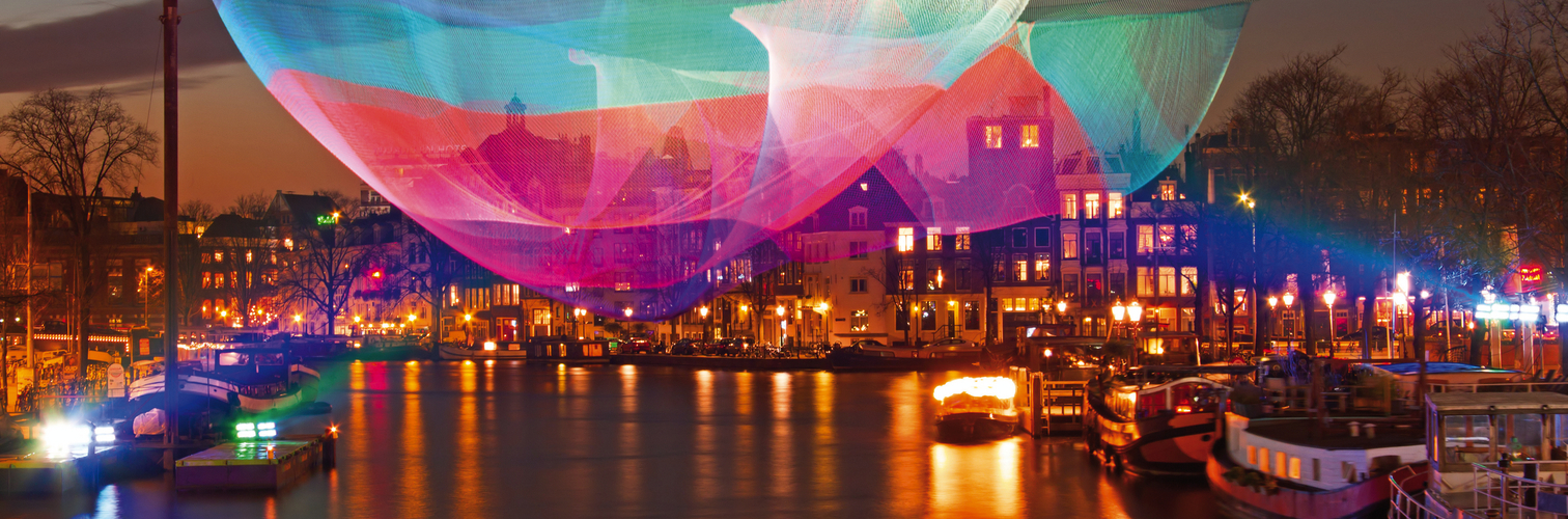 AMSTERDAM, NETHERLANDS - DECEMBER 13, 2012: Amsterdam light fest
