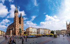 St. Mary's Church in a historical part of Krakow