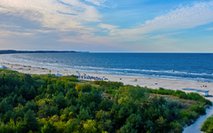 Strand von Swinemünde von oben