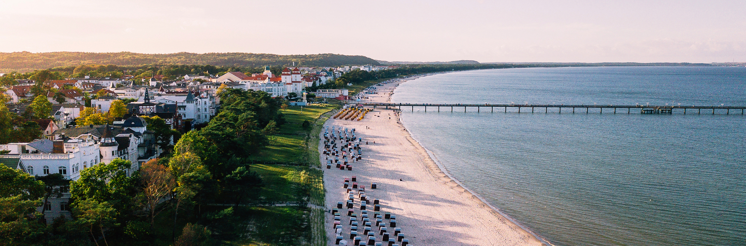 Binz auf der Insel Rügen von oben