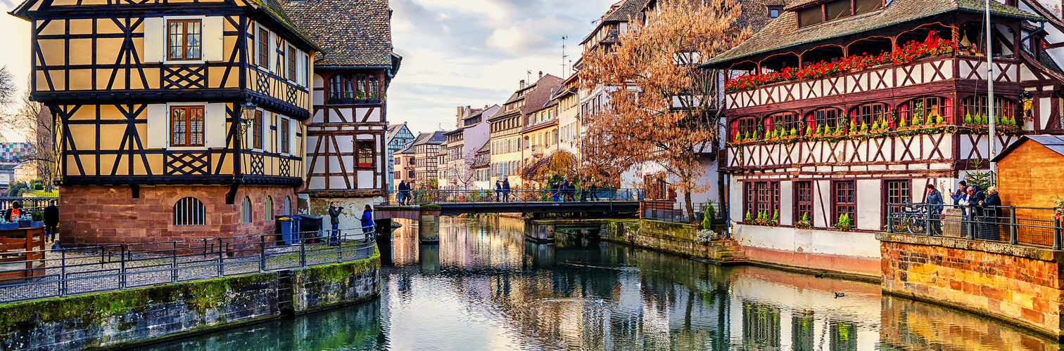 herbstliches Straßburg im Elsass, Frankreich