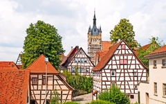 Burgviertel von Bad Wimpfen am Neckar, Baden-Württemberg