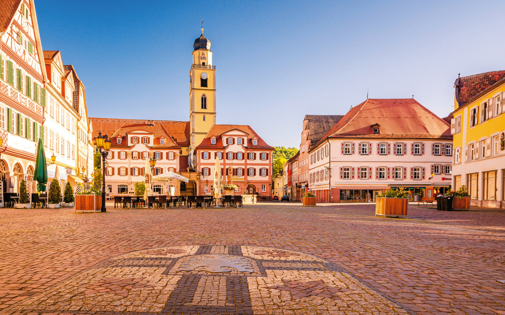 Beautiful scenic view of the old town in Bad Mergentheim - part 