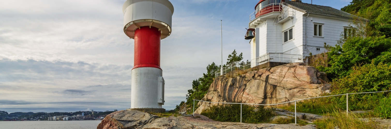 Leuchtturm in Kristiansand, Norwegen