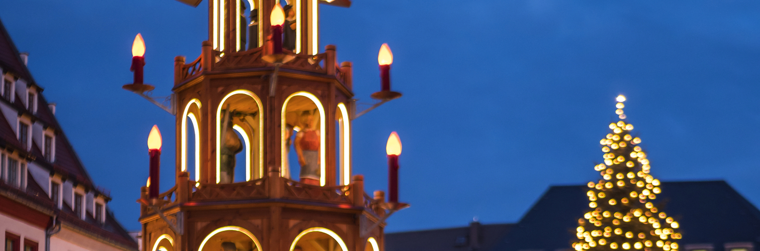 Weihnachtsmarkt in Leipzig, Deutschland