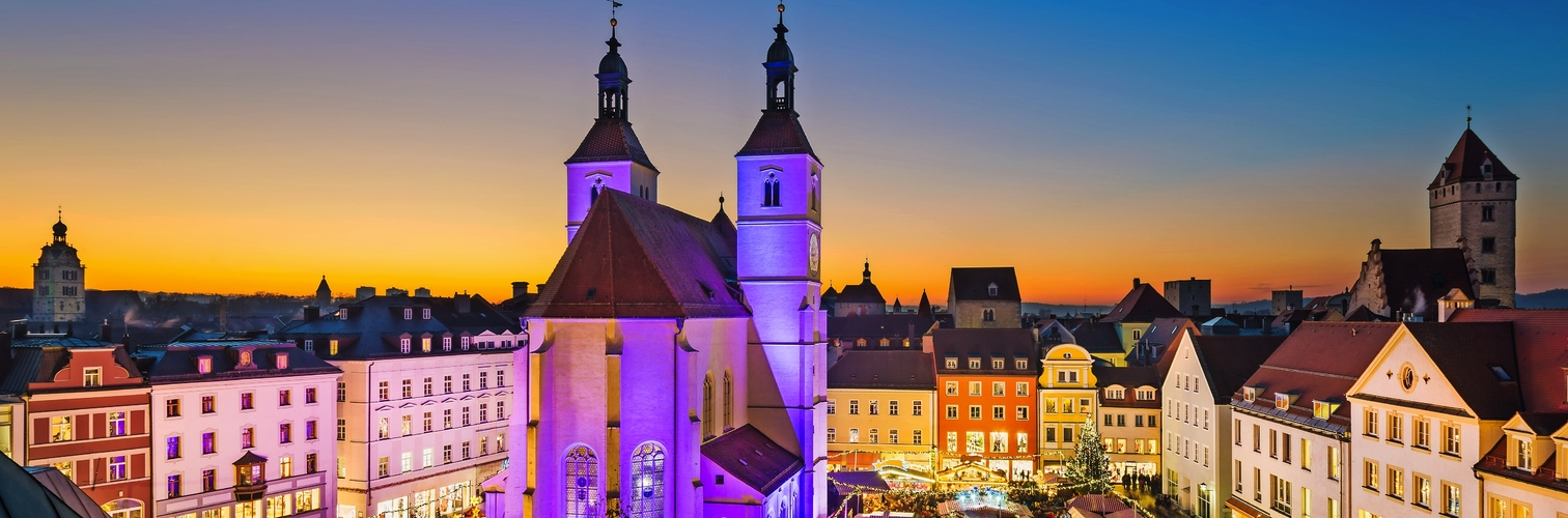 Weihnachtsmarkt in Regensburg, Deutschland