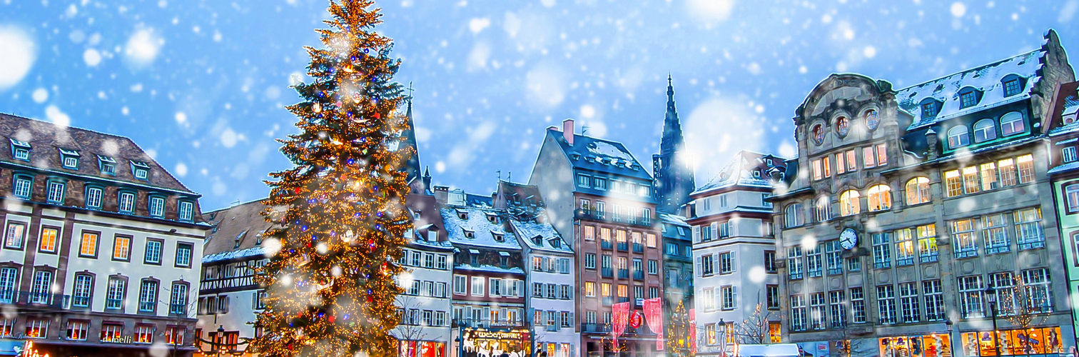 Weihnachtsmarkt in Straßburg im Elsass, Frankreich