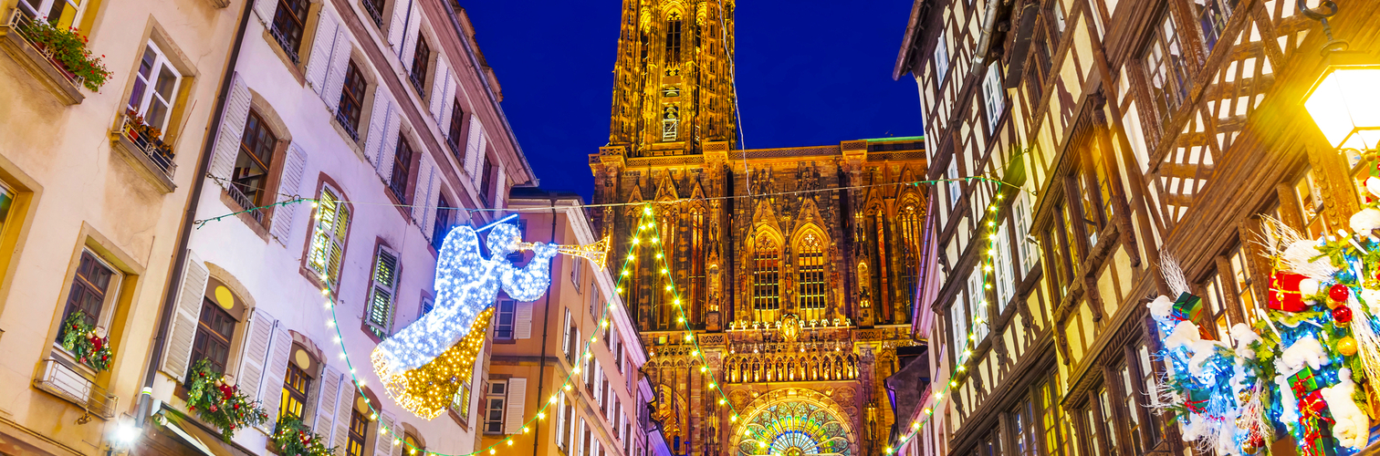 Weihnachtsmarkt in Straßburg im Elsass, Frankreich