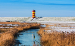 Leuchtturm Pilsum im Winter