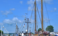 im Hafen von Karlshagen am Peenestrom auf der Insel Usedom