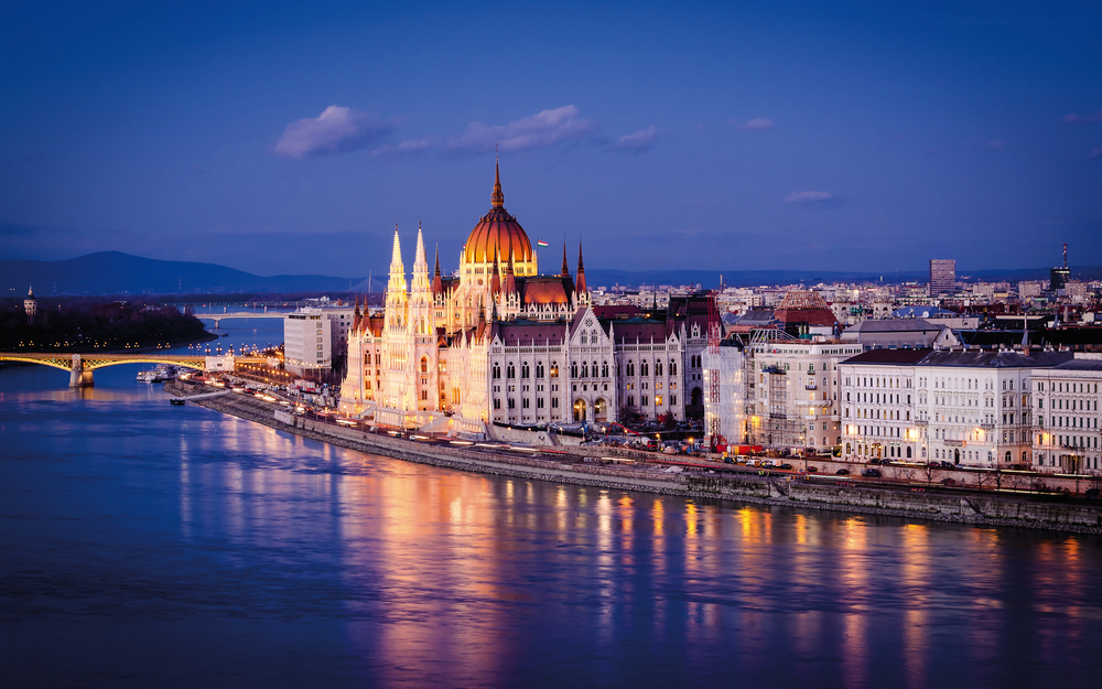 Budapest, Parliament at night