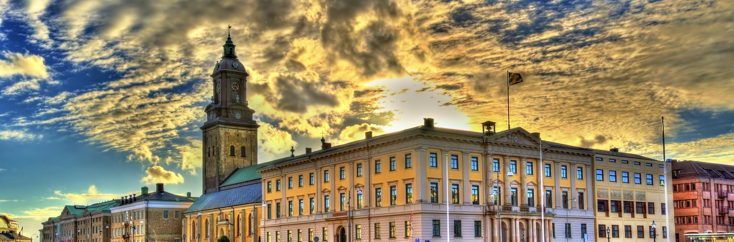 Göteborger Rathaus und die Deutsche Kirche