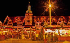 Weihnachtsmarkt in Leipzig, Deutschland