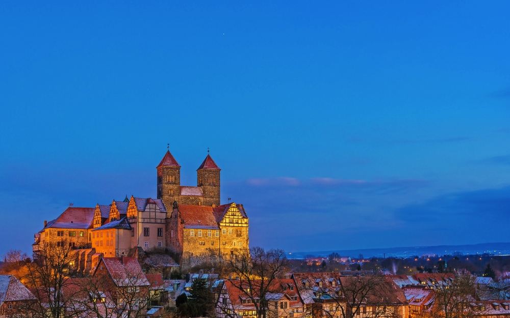 Schloss in Quedlinburg im Winter
