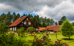Bauerngehöft bei Krutyń in den Masuren, Polen