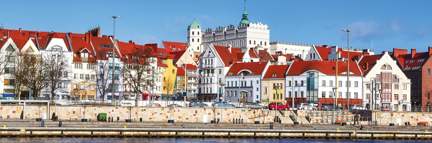 Picture of Szczecin city waterfront view, Poland.