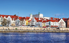 Picture of Szczecin city waterfront view, Poland.