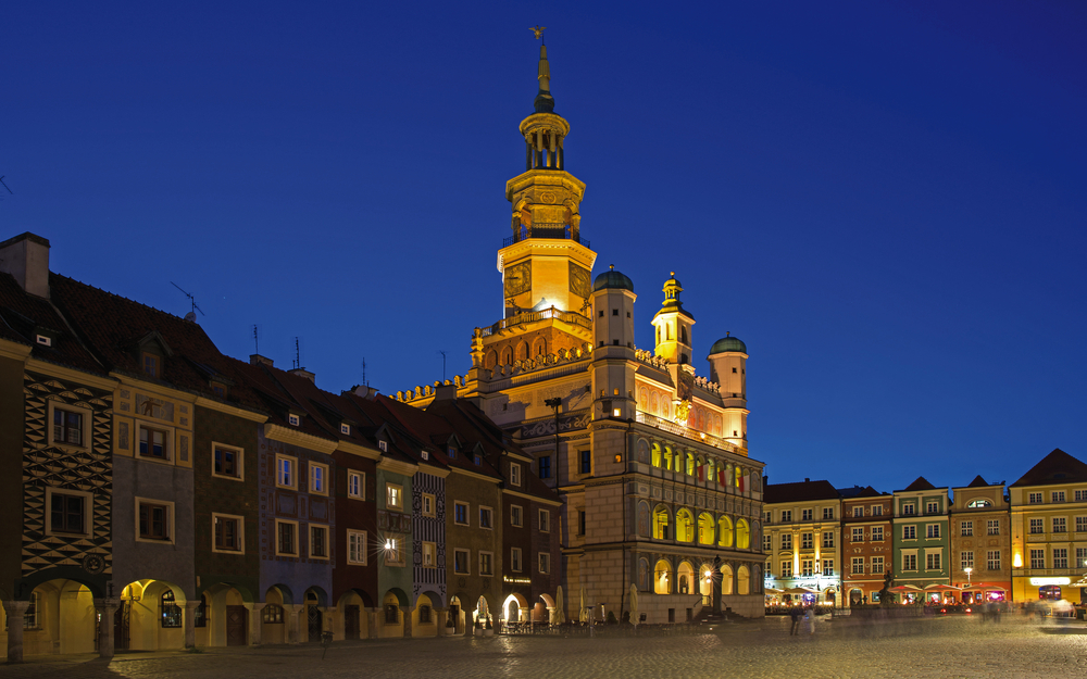 Posen, Alter Markt mit Rathaus