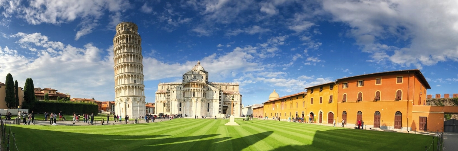 PISA - OCTOBER 10, 2016: Tourists in Square of Miracles. Pisa at