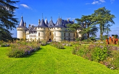 Schloss Chaumont-sur-Loire, Frankreich. Dieses Schloss befindet sich im Loiretal. Wahrzeichen von Frankreich.