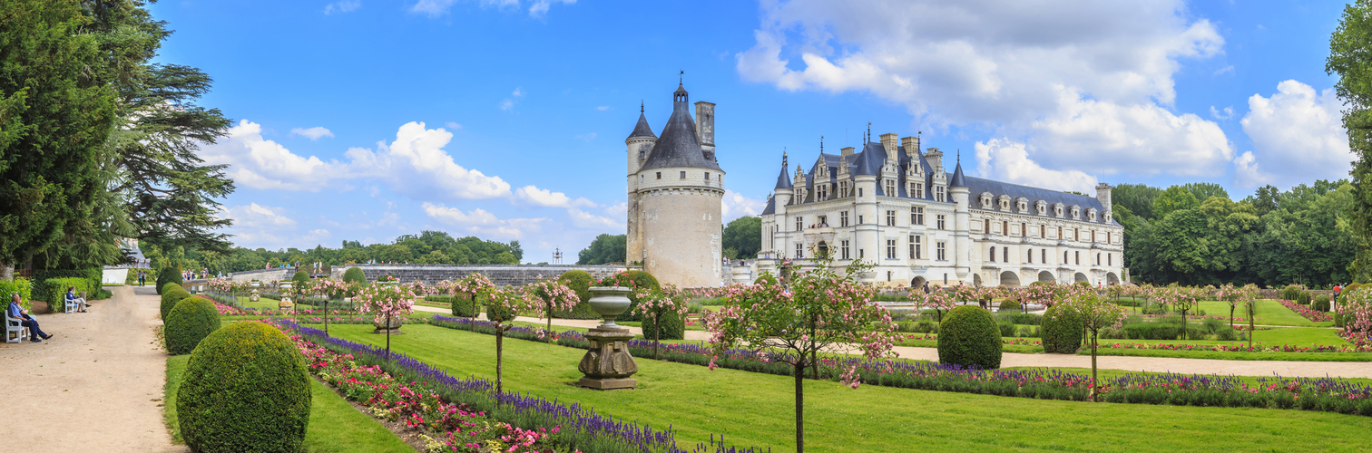 Panorama Chateau de Chenonceau im Loiretal