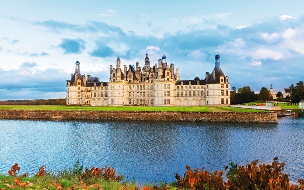 Chambord Schloss bei Sonnenuntergang