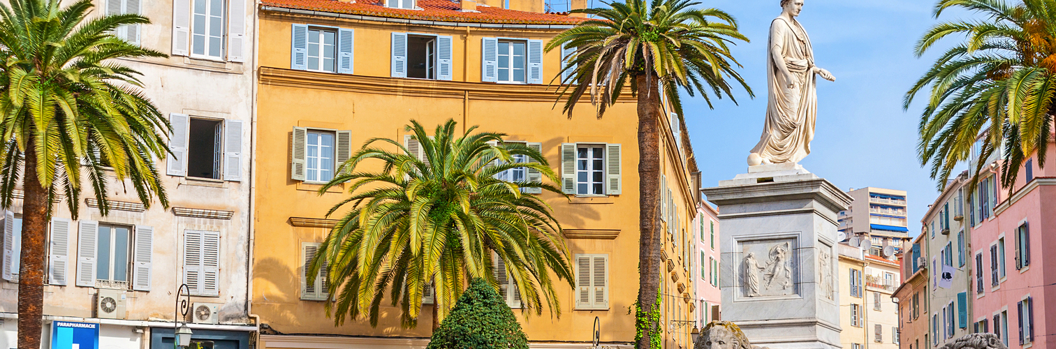 The satatue of Napoleon, Ajaccio, Corsica, France