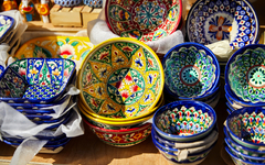 dekorative keramische traditionelle usbekische Schalen