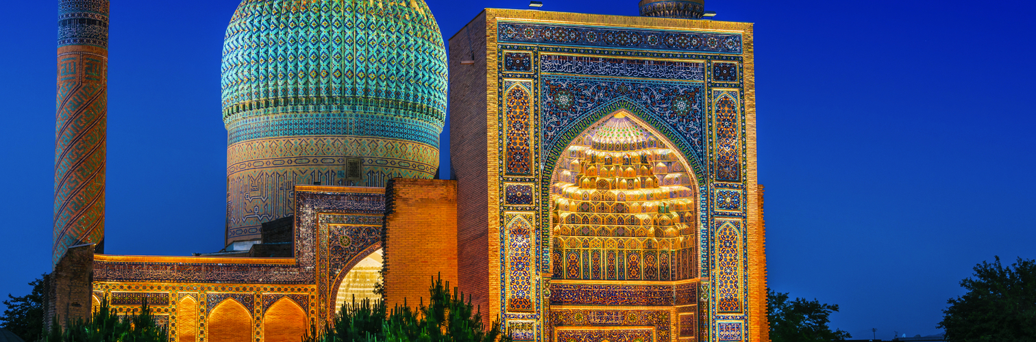 Guri Amir, ein Mausoleum des asiatischen Eroberers Timur in Samarkand, Usbekistan
