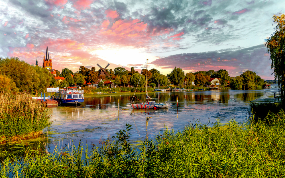 Blick auf Werder an der Havel, Deutschland 