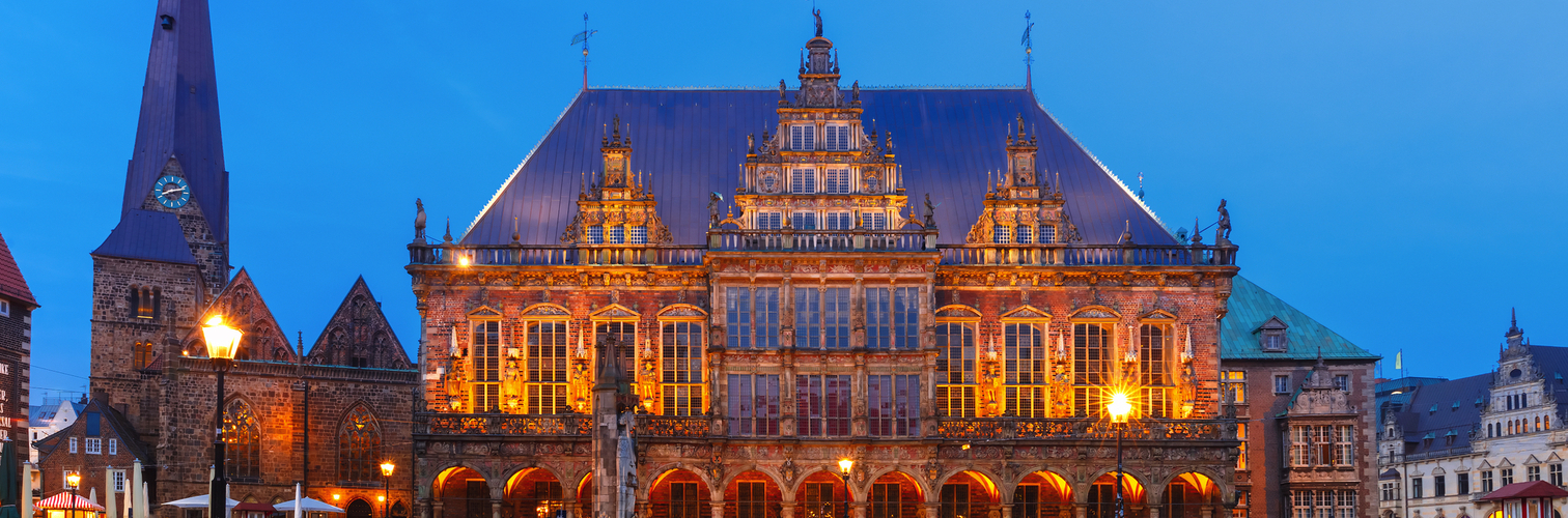 Bremer Rathaus zur blauen Stunde, Deutschland