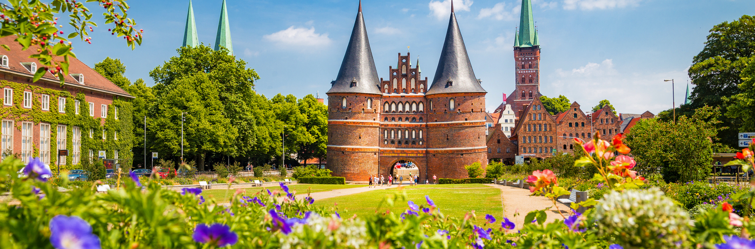 Holstentor in der Hansestadt Lübeck, Deutschland