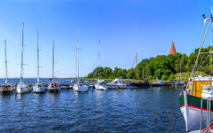 Yachthafen auf der Insel Poel in der Wismarer Bucht, Deutschland