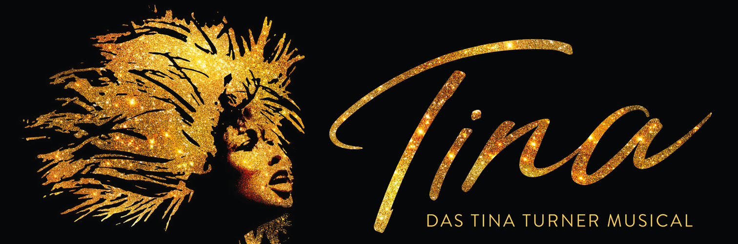 Plakat für das Tina Turner Musical mit Schriftzug und Porträt.