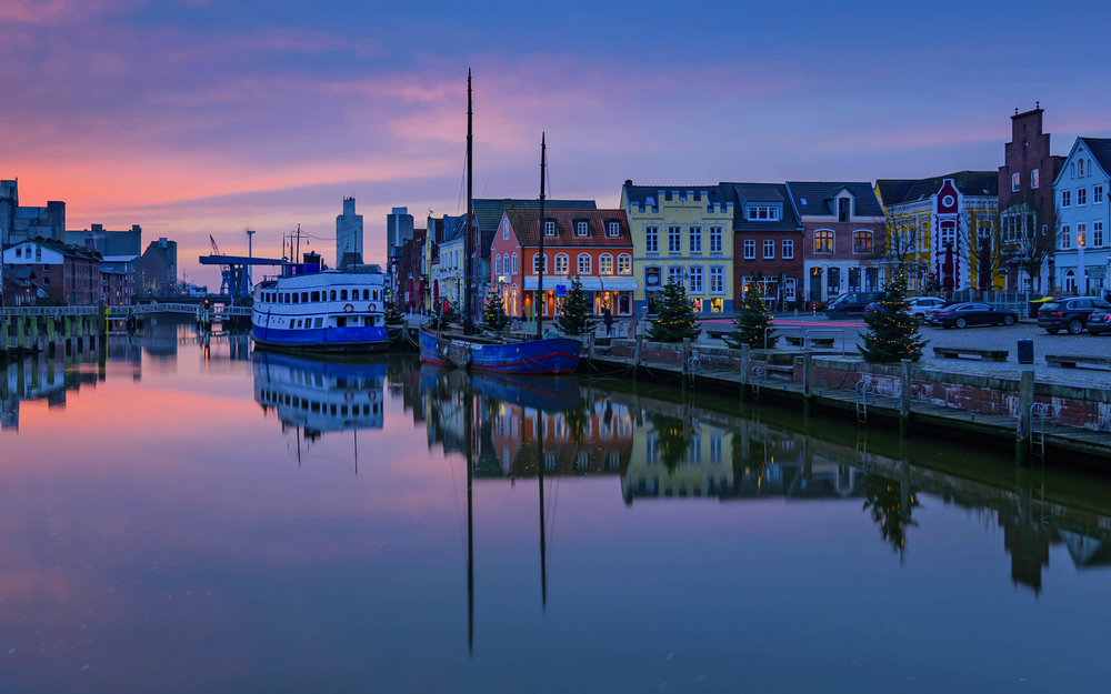 Nordseehafenstadt Husum zur Weihnachtszeit