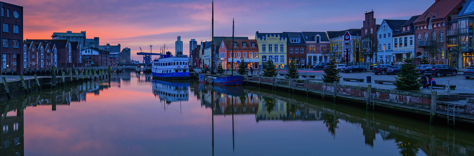 Nordseehafenstadt Husum zur Weihnachtszeit