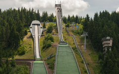 Skisprungschanzen in thüringischen Oberhof, Deutschland